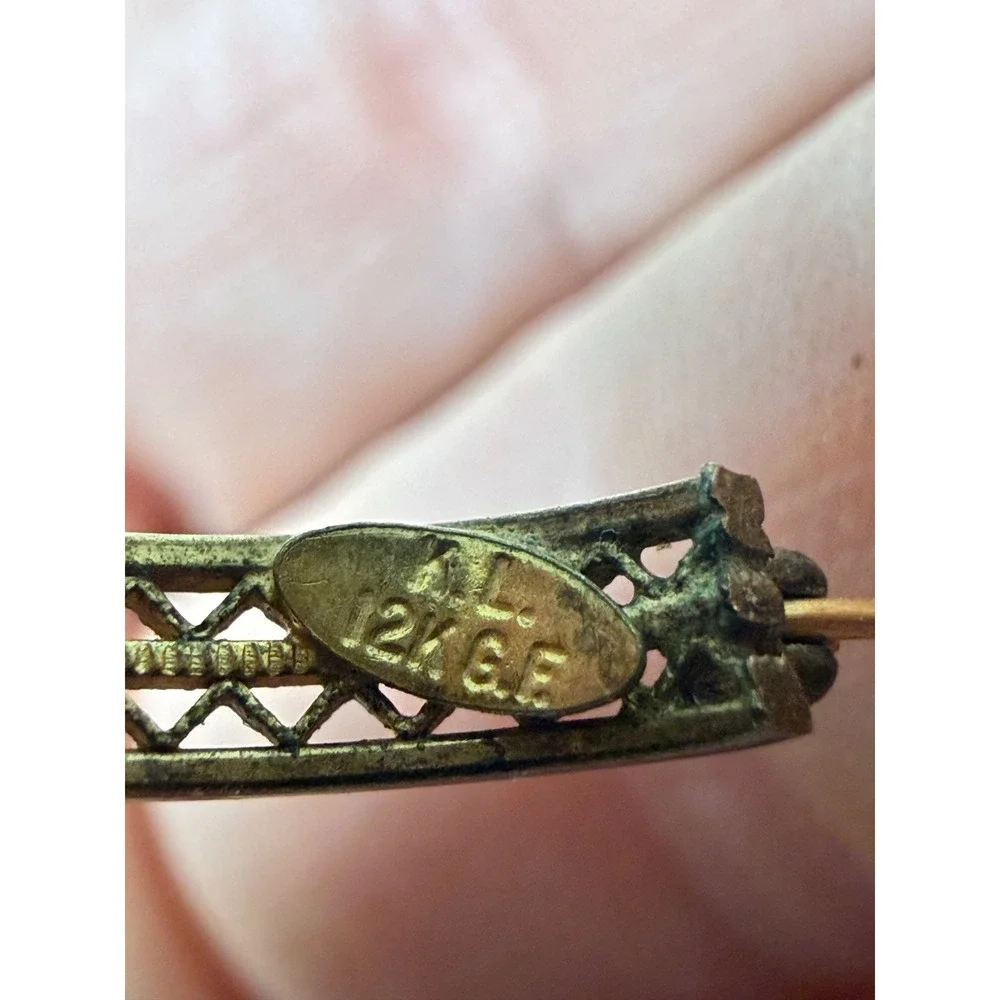 Vintage Gold Filled‎ Hoop Earrings Signed KL